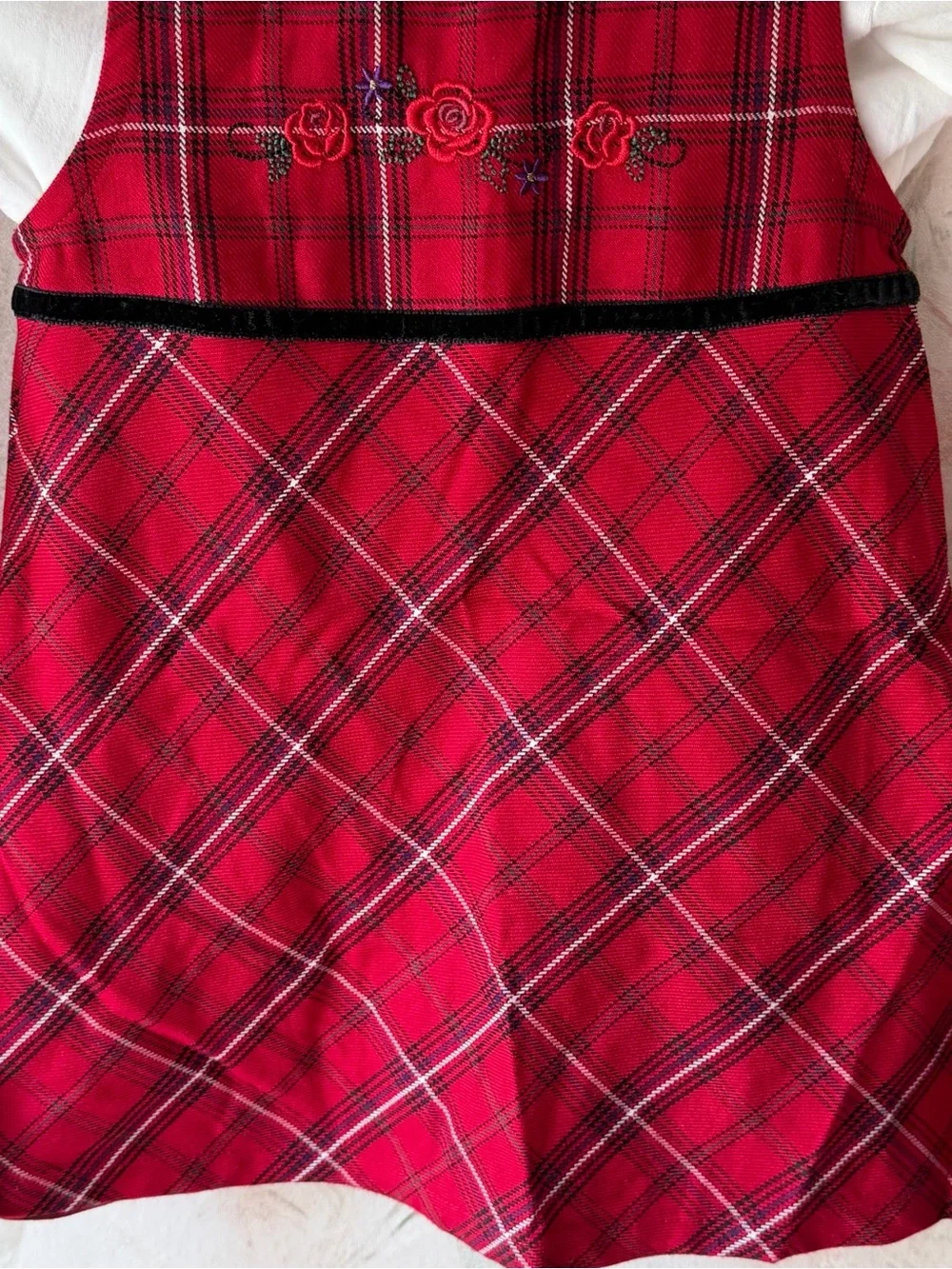 Vintage 90s OshKosh B'Gosh 2t Holiday Christmas Dress & Long Sleeve Set